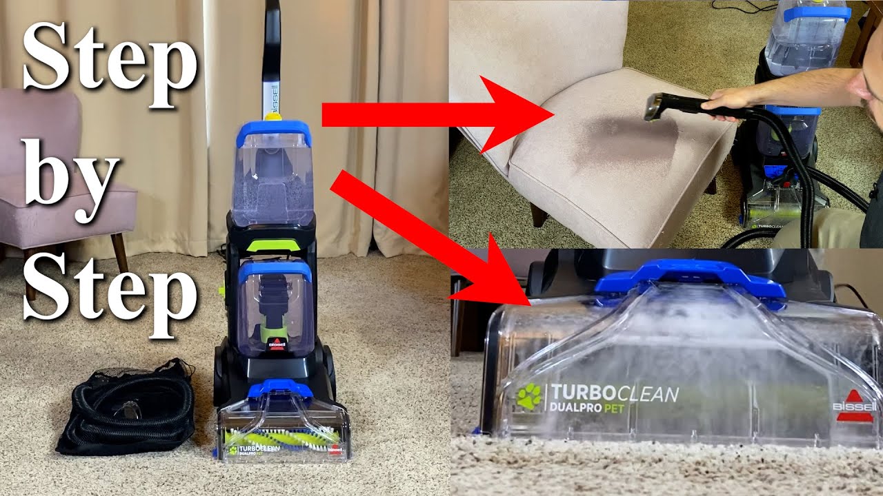 Как использовать чистящее средство для ковров Bissell Turboclean Dualpro Pet