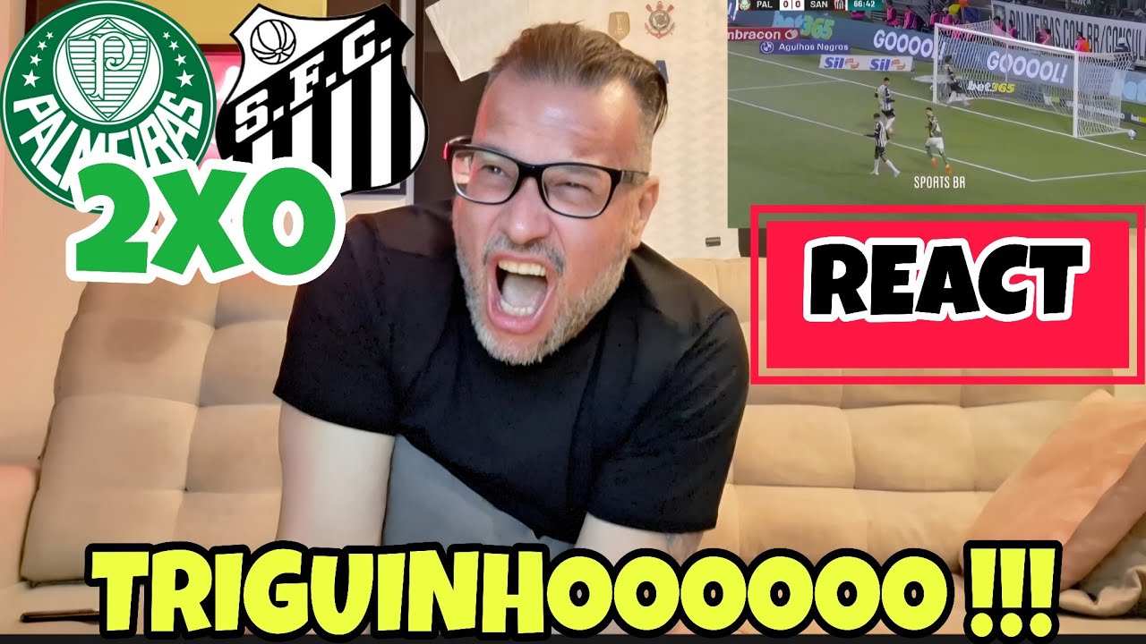 REACT PALMEIRAS 2X0 SANTOS !!!! VÃO SER CAMPEÕES , NEM PELÉ DAVA JEITO !!!