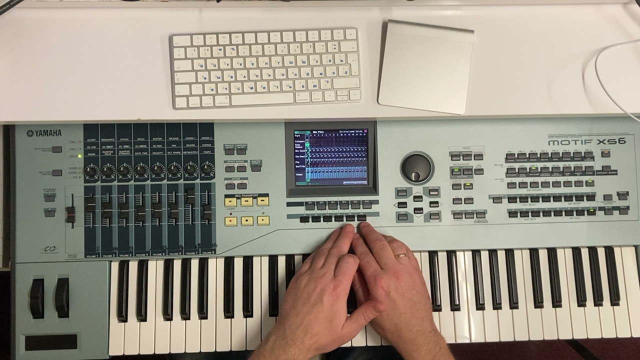 Yamaha Motif XS Sampling using SSL Six & UAD Apollo Twin for real time processing