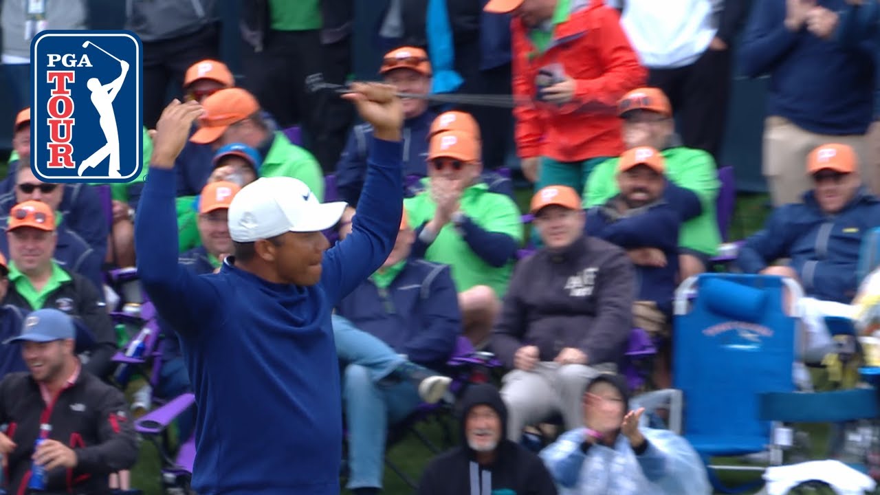 Jhonattan Vegas drains 70-foot putt on No. 17 at THE PLAYERS 2019