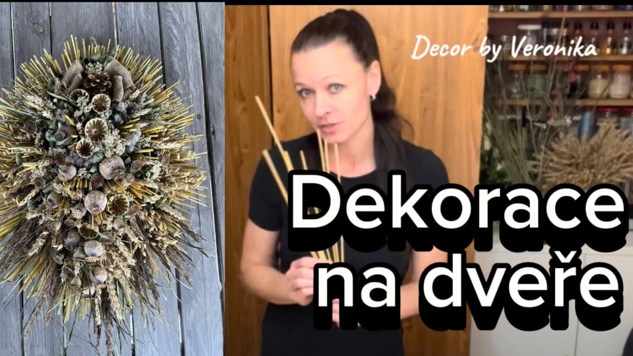 Podzimní dekorace na dveře -DIY 