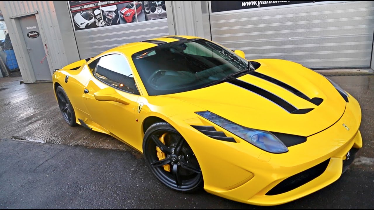 Ferrari 458 Speciale wrapped YELLOW!
