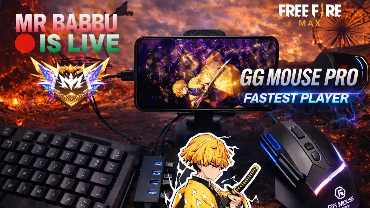 Keyboard & Mouse Free Fire 🔥Mobile Setup | MR BABBU IN BANGLADESH LIVE | #shortslive #freefirelive🎮