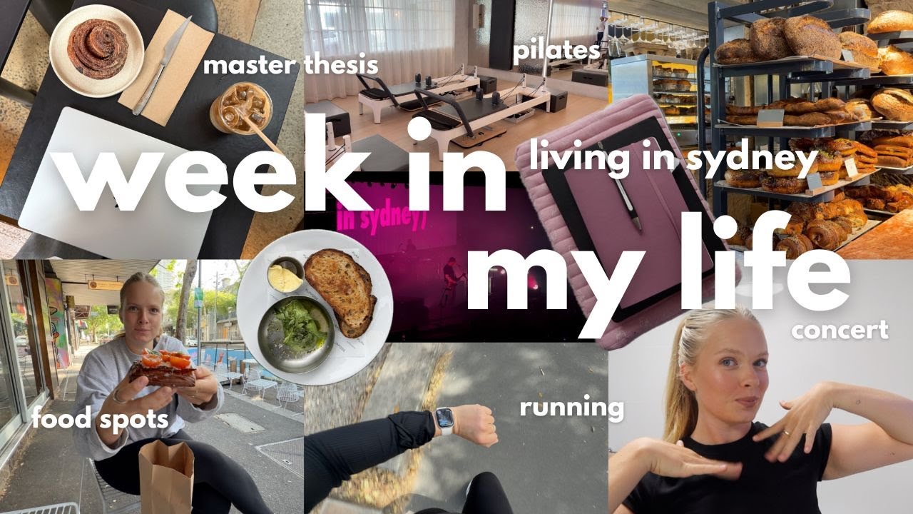 week in my life 🤍 I master thesis, running, pilates, concert, food spots! I Sydney Vlog I Hanna