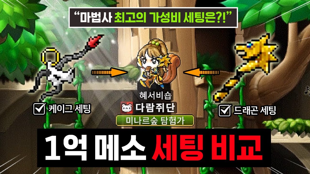 [메이플랜드] 케이그 vs 드래곤💰1억 메소 세팅 비교 최신판