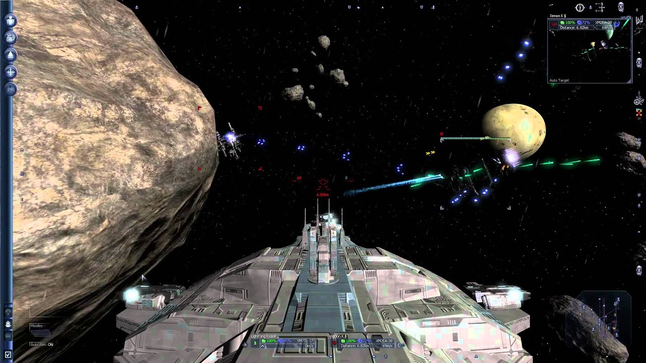 X3:AP 3.0 XRM Capital Ships Asteroid Field Fight.
