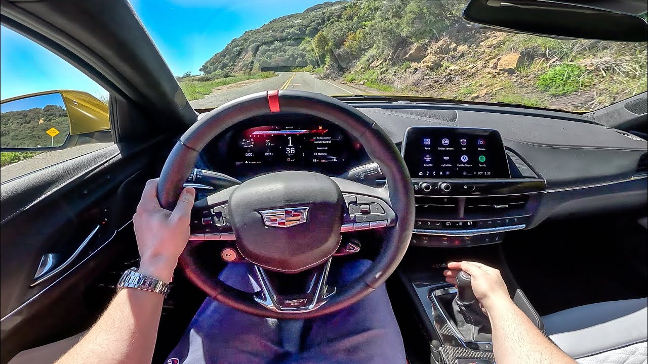 Каково это — водить Cadillac CT4-V Blackwing 2024 года *МКПП* (от первого лица)