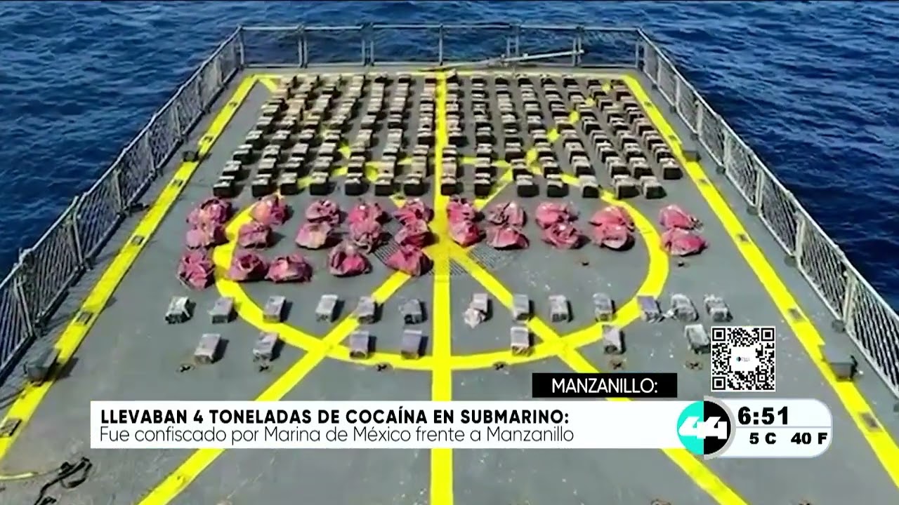 Llevaban 4 toneladas de cocaína en submarino
