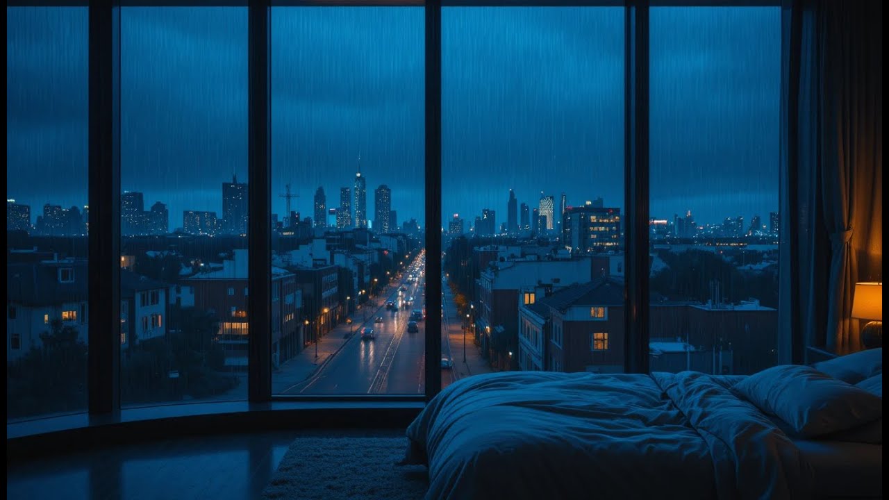 Gentle Rain on Window for Deep Sleep 🌧️ Cozy Night Rain Sounds & Insomnia Relief