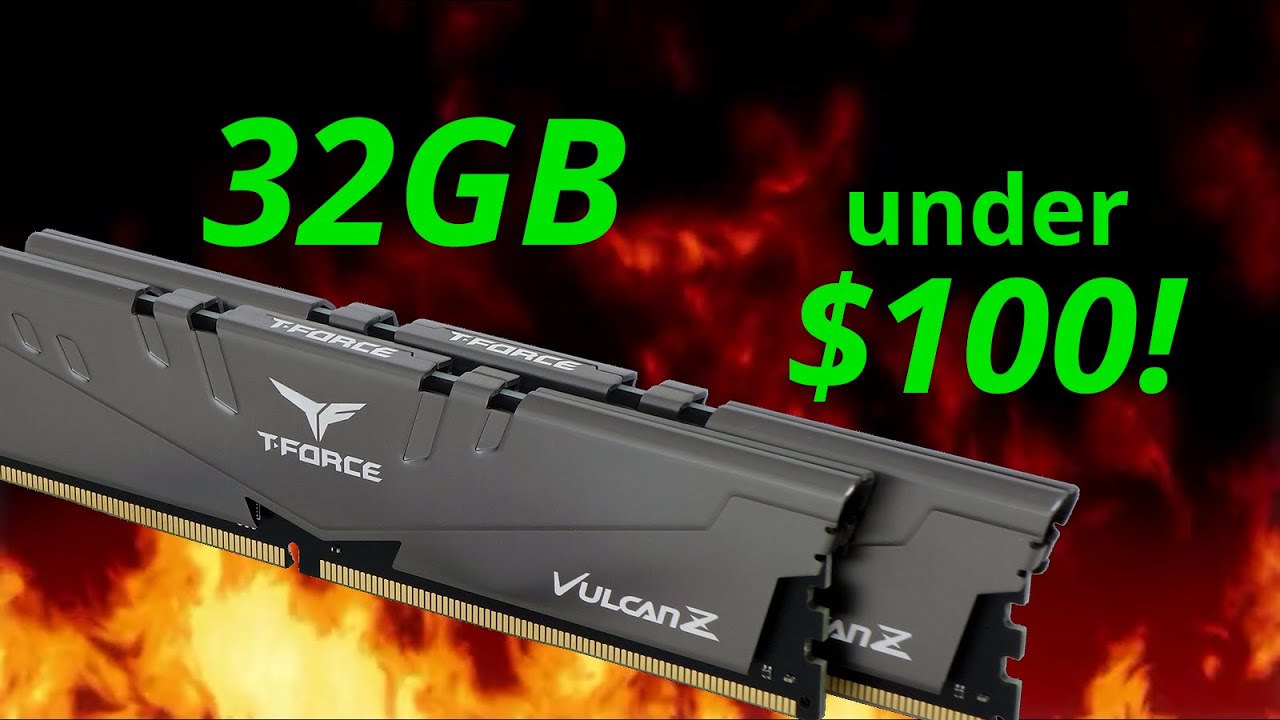 32GB RAM under $100 & Overclocking Tips On Ryzen - TeamGroup T-FORCE VULCAN Z DDR4 Memory Review