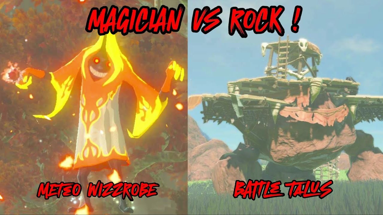 BATTLE TALUS VS METEO WIZZROBE !! MAGE VS ROCK ! (The Legend of Zelda: Tears of the Kingdom)