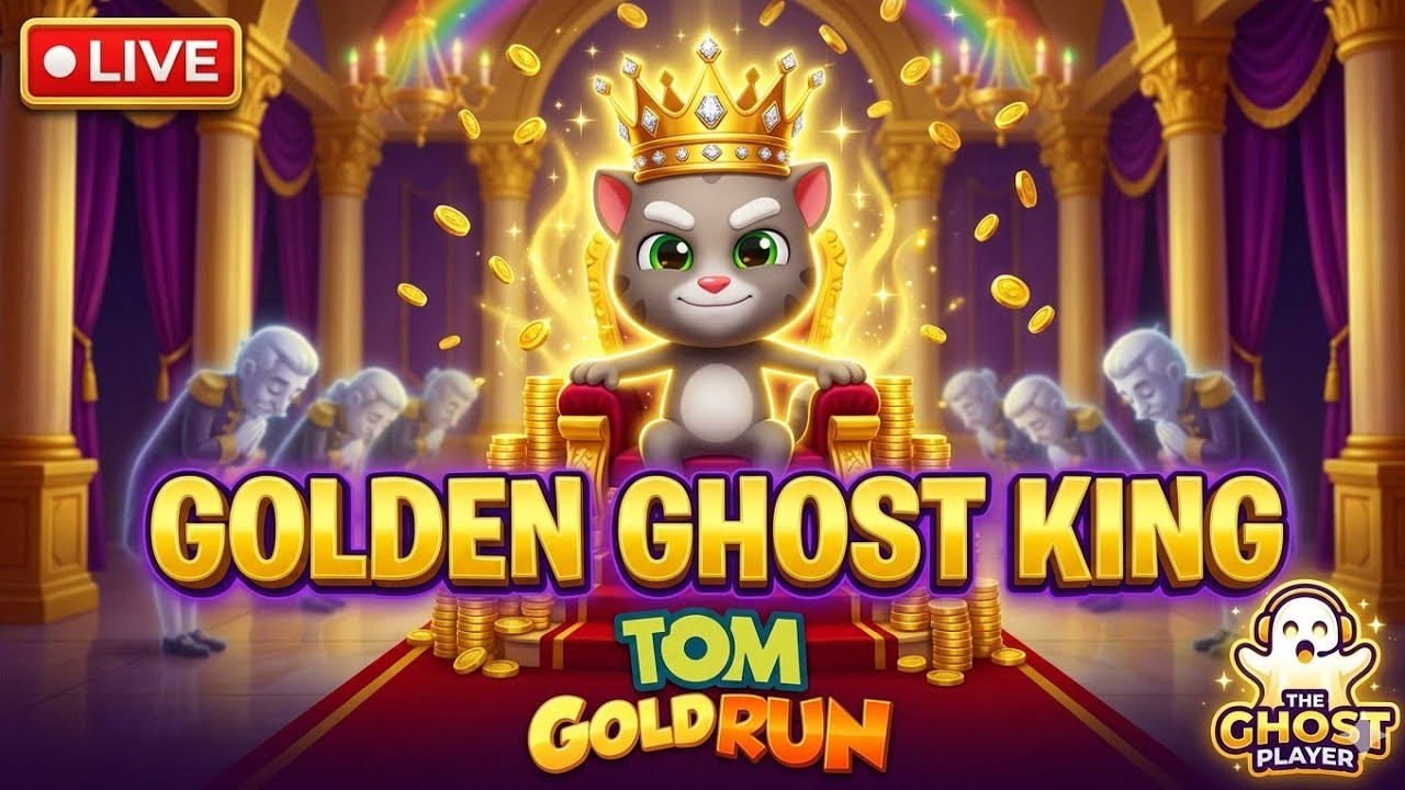 🔴 LIVE: Tom Gold Run – GOLDEN GHOST KING 👑👻 | The Ghost Player