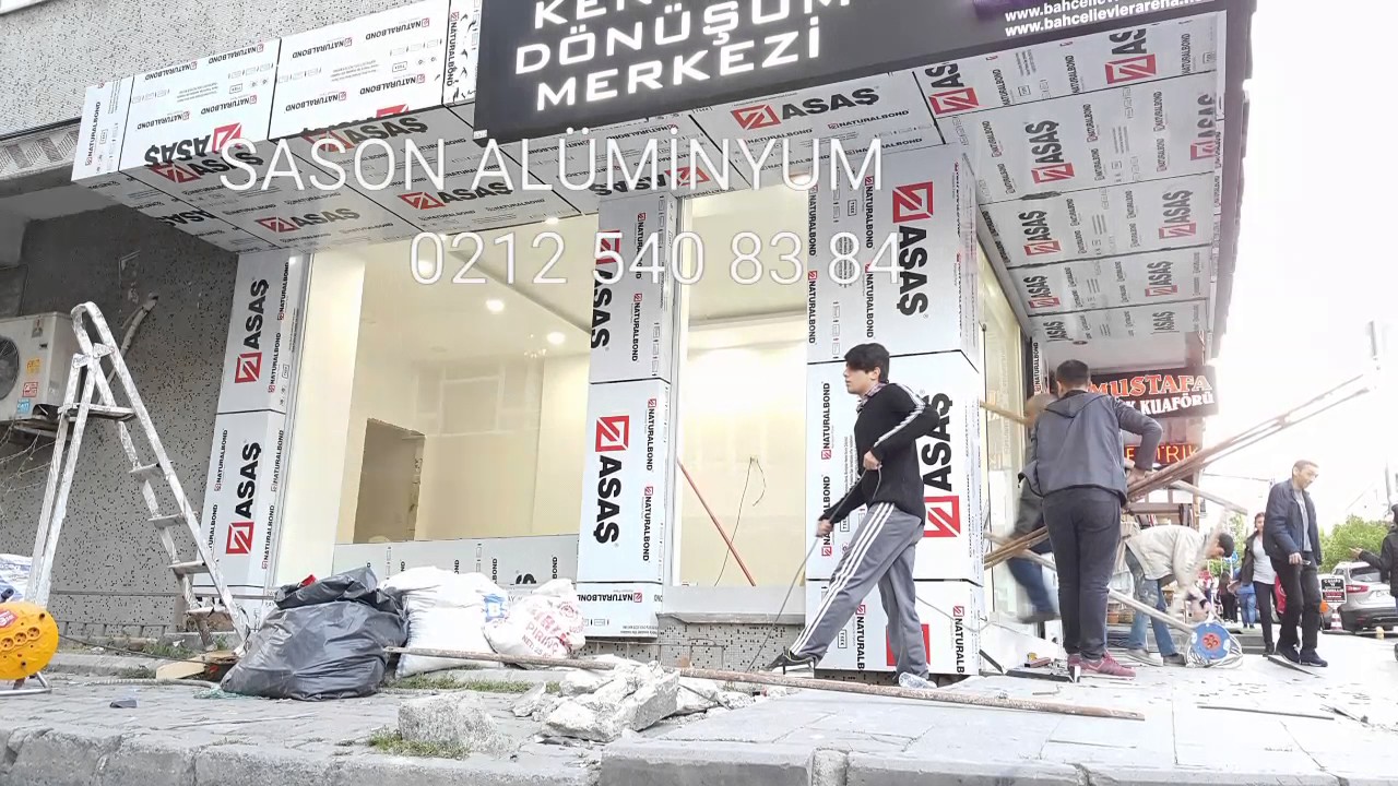 Dükkan etrafı kompozit kaplama