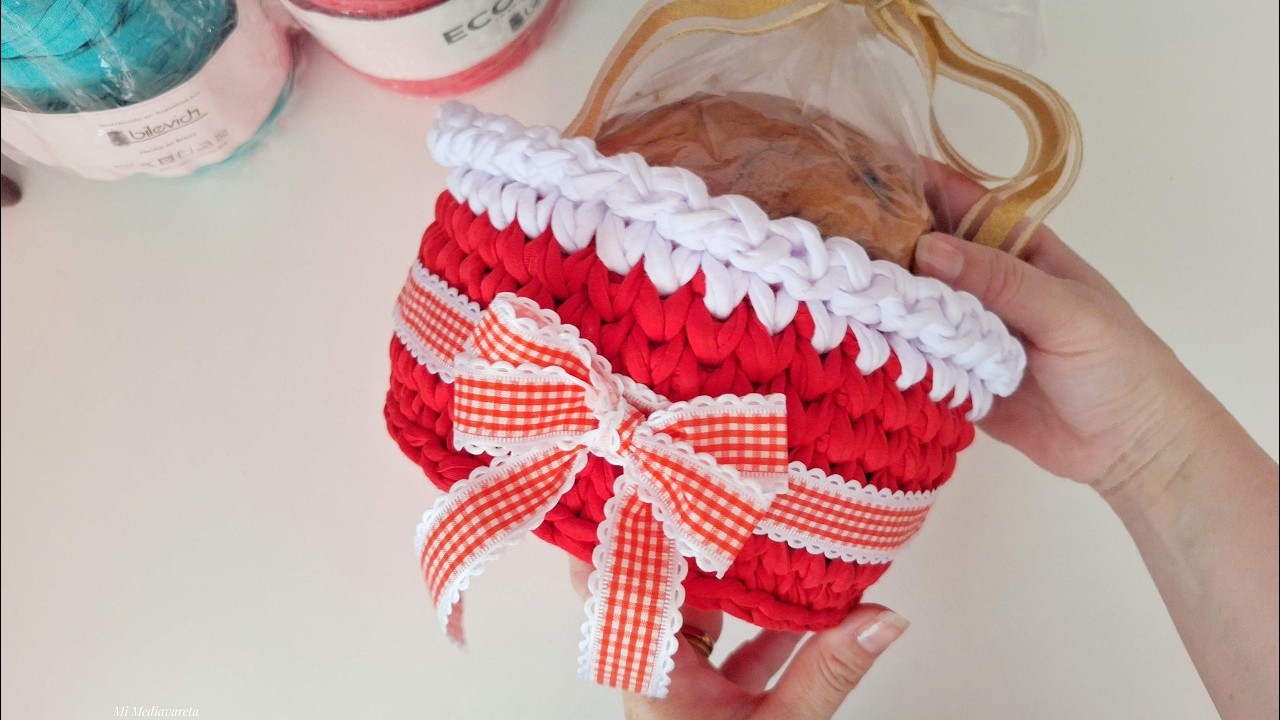 Cesto Navideño en Totora – Parte 2: Tejemos el cuerpo del cesto | Crochet Navidad Paso a Paso