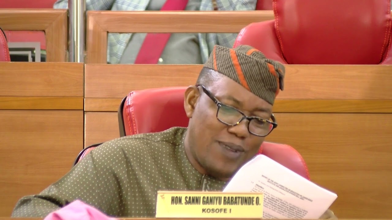 HON SANNI GANIYU BABATUNDE OKANLAWON: LAGOS STATE INSTITUTE FOR LEGISLATIVE STUDIES LAW 2022