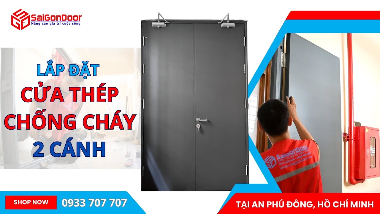 ✅ Lắp Đặt Cửa Thép Chóng Cháy mẫu cửa thép chống cháy được ưa chuộng tại công trình hiện đại