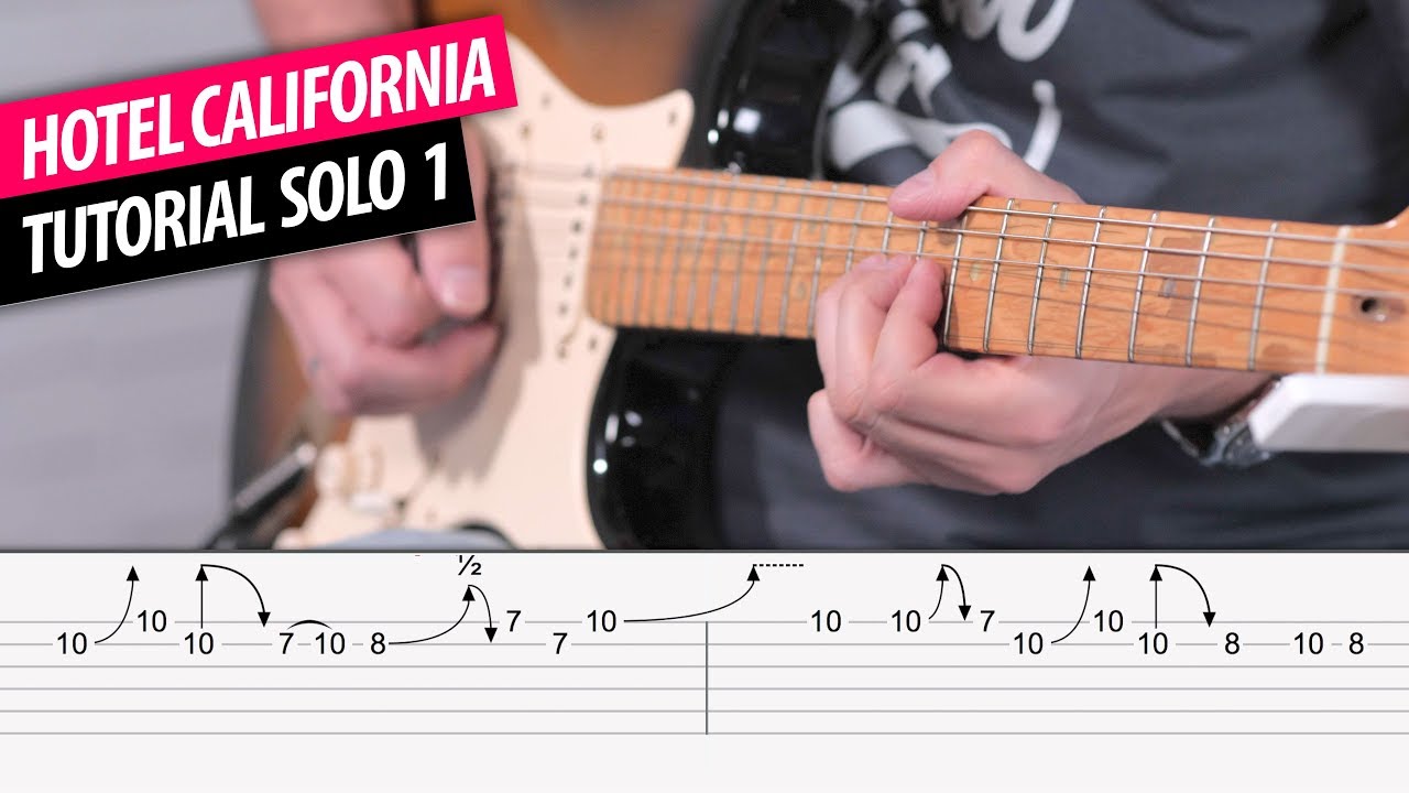 Hotel California SOLO 1 tutorial guitarra con Tablatura y tabs  | Guitarraviva