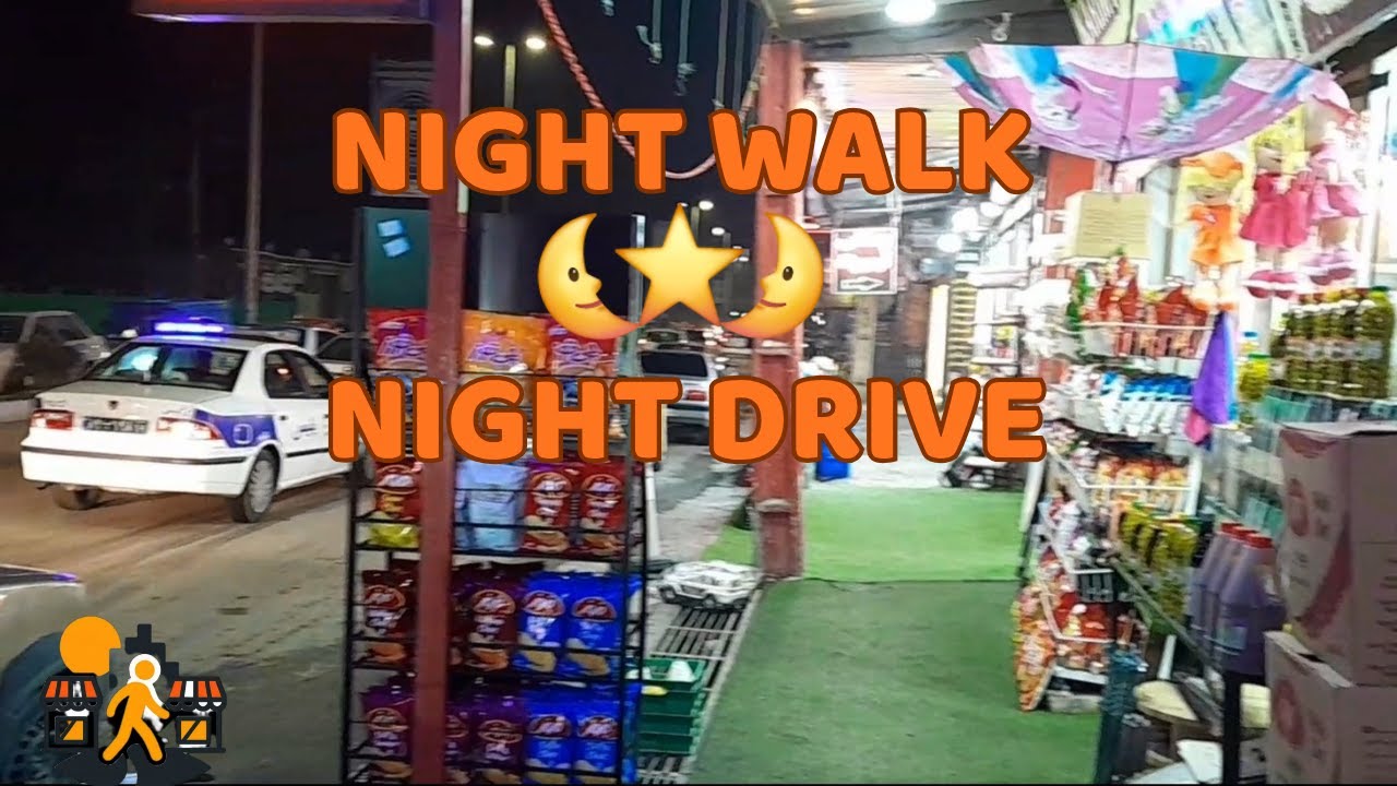 A Night Walk and a Night Drive Through the City 🌙 _ Ambient Sounds