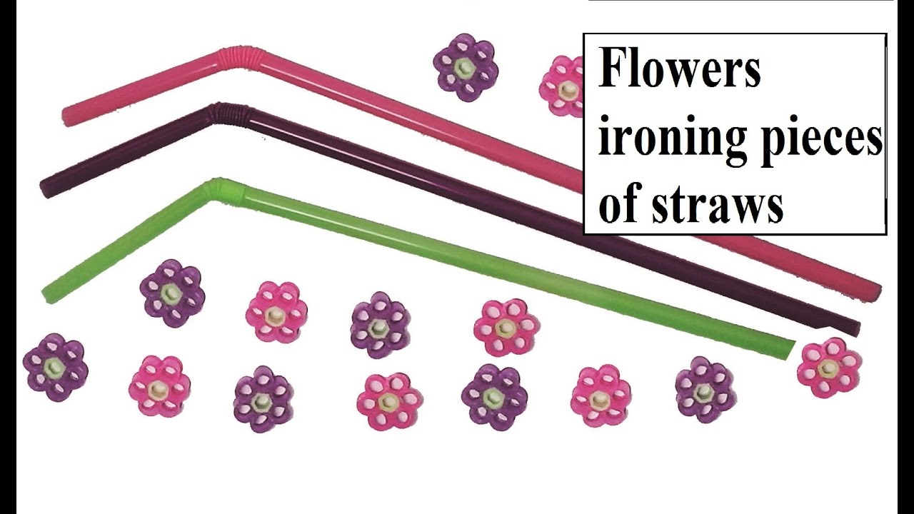 How to make flowers with straws. Without using hama beads.Easy method of ironing.