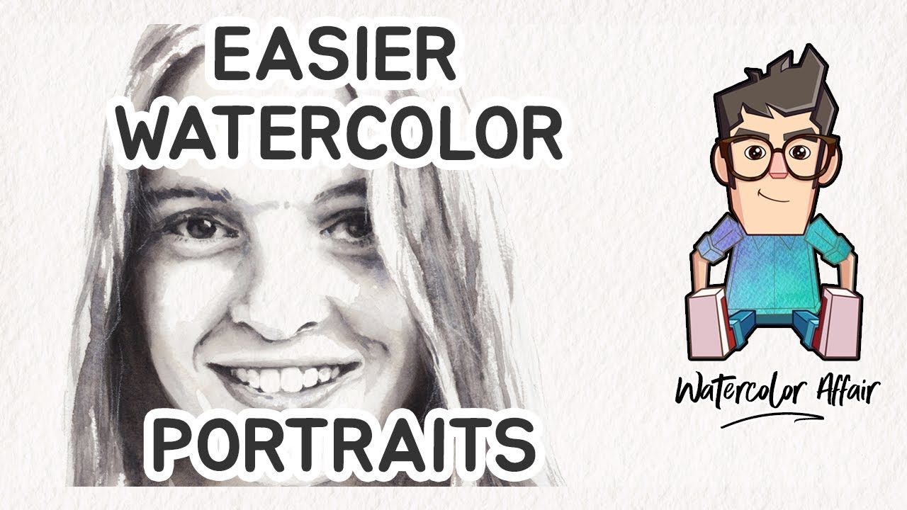 EASIER WATERCOLOR PORTRAITS ! Step-by-Step Tutorial