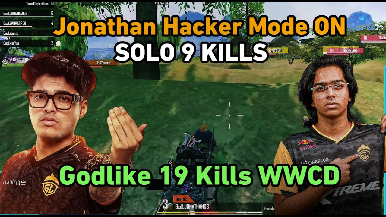 Jonathan Solo 9 Kills☠️100 iQ 1V3 GDR🥵Godlike 19 Kills WWCD