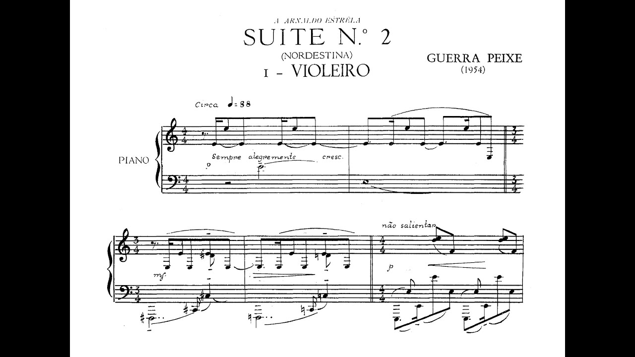 Guerra-Peixe - Suíte No.2 'Nordestina' para piano (Sonia Maria Vieira, piano)