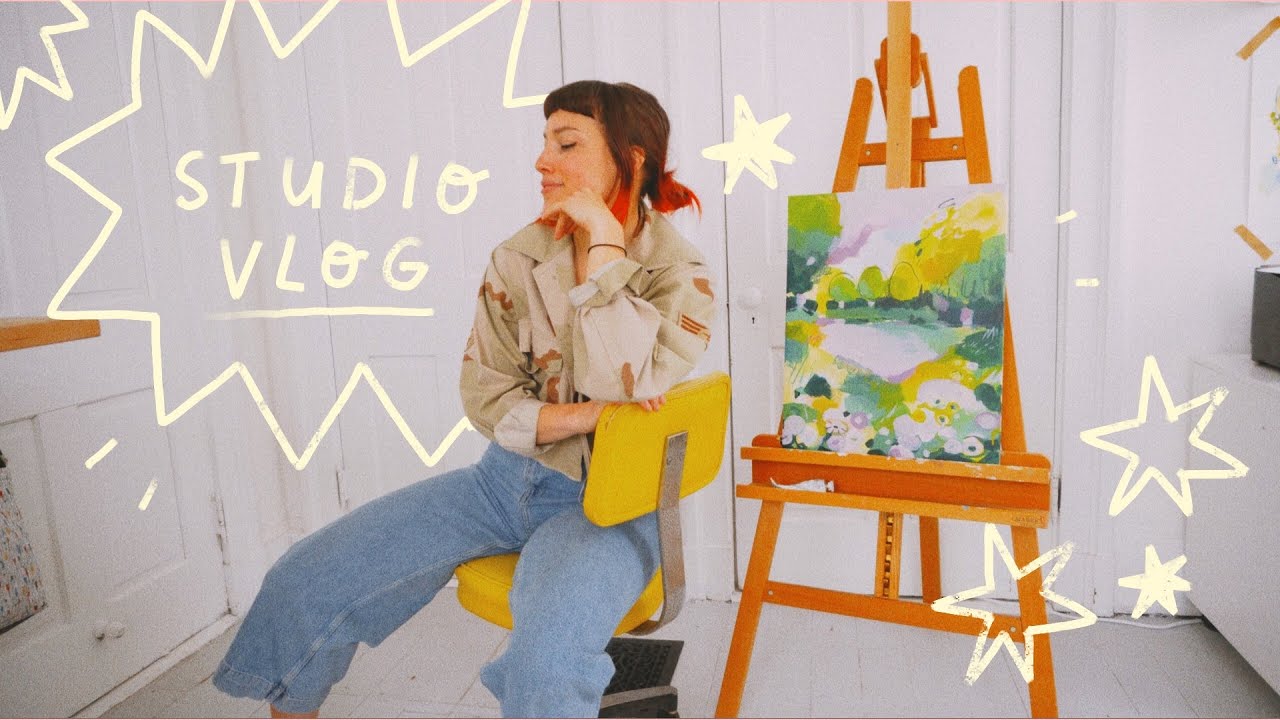 APRIL STUDIO VLOG ☀︎ MAKING ART + SHOP UPDATE