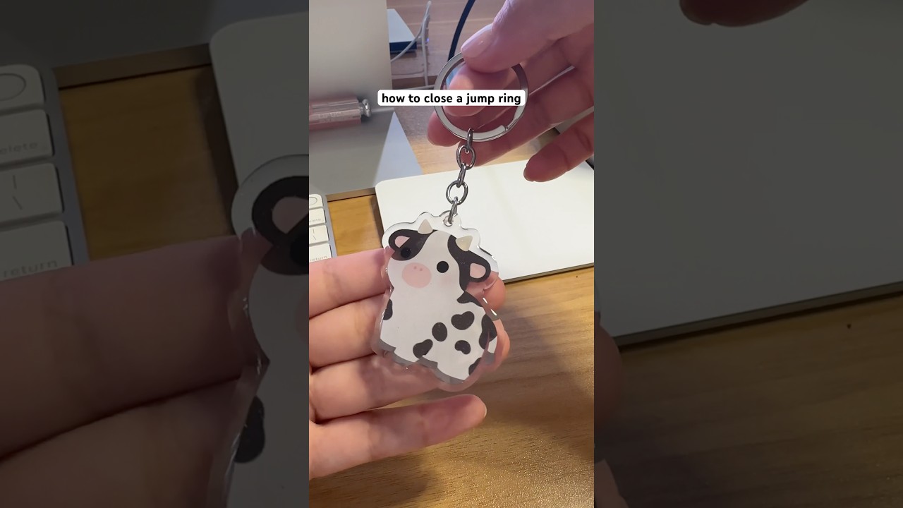 how to close a jump ring | keychain assembly! #smallbusiness #animalart