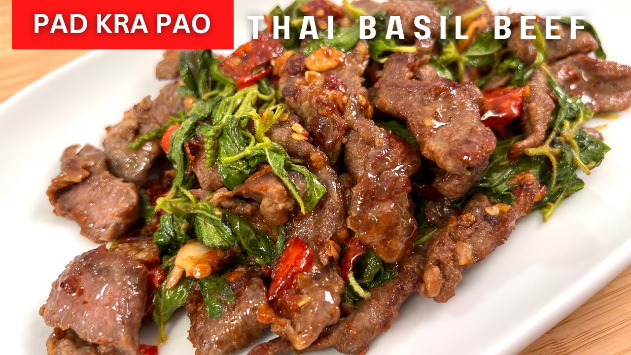 EASY Thai Basil Beef  Recipe I Pad Kra Pao Nua Recipe I Super Juicy & Tender