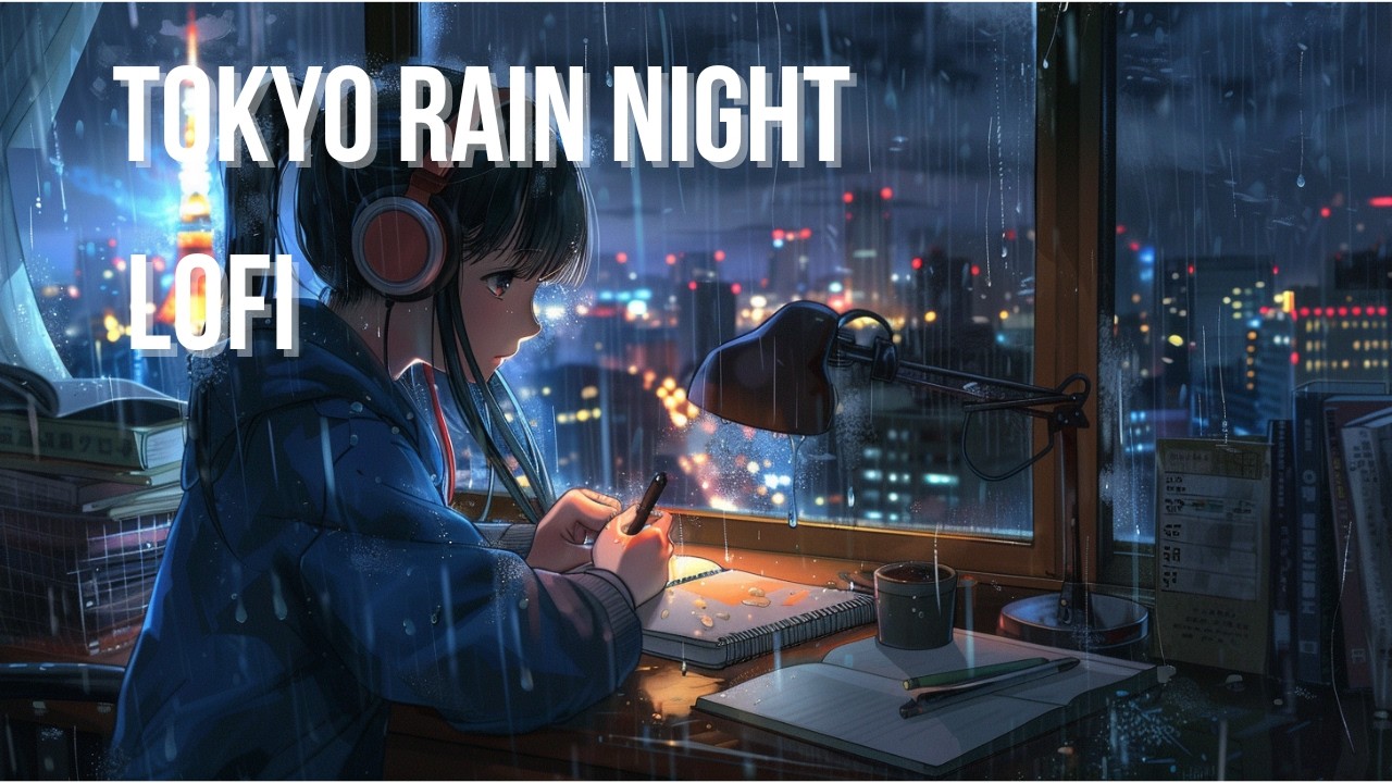 Lofi Rainy Tokyo Night  🌧Cozy Cafe Music for Study & Relax #15