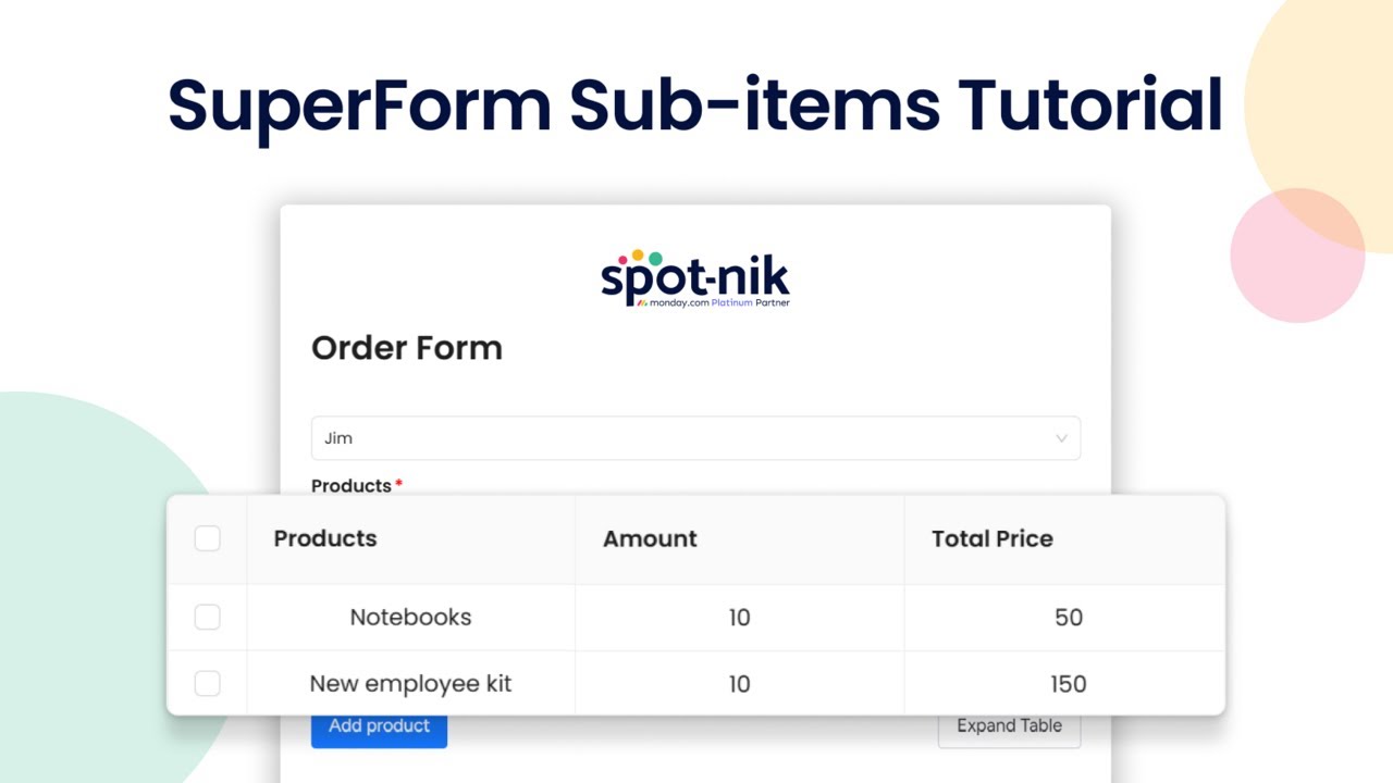 SuperForm Sub-item Tutorial