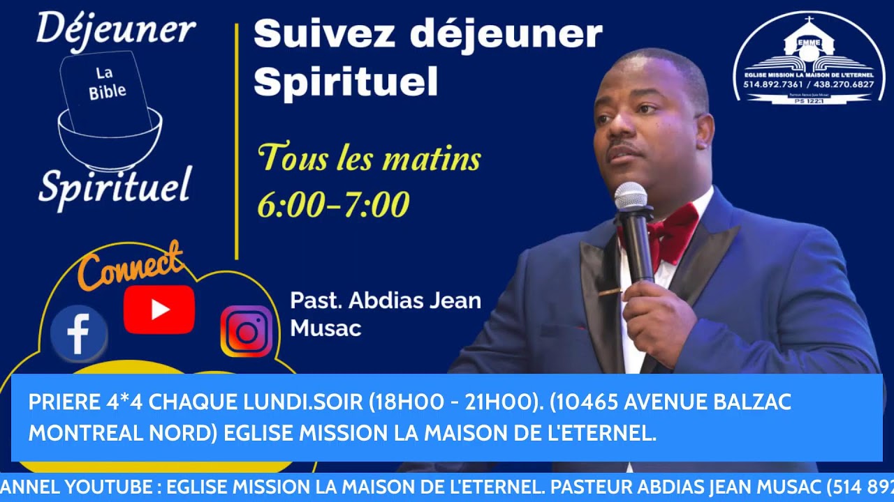 DEJEUNER SPIRITUEL AVEC PAST ABDIAS