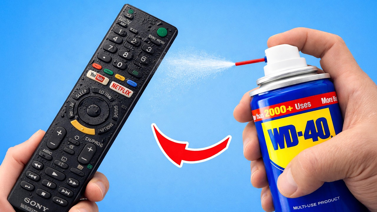 Больше никогда не покупайте пульты от телевизора! Используйте WD-40 и посмотрите, что произойдет!