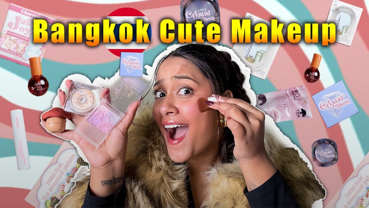 Trying CUTE  Makeup From Bangkok 🇹🇭 #bangkok #cutemakeup #makeuphaul