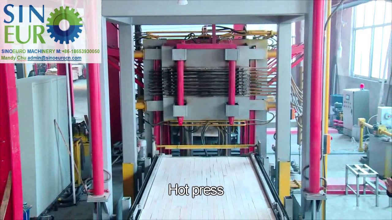 Full automatic bare core block board making production line block board making process procedure