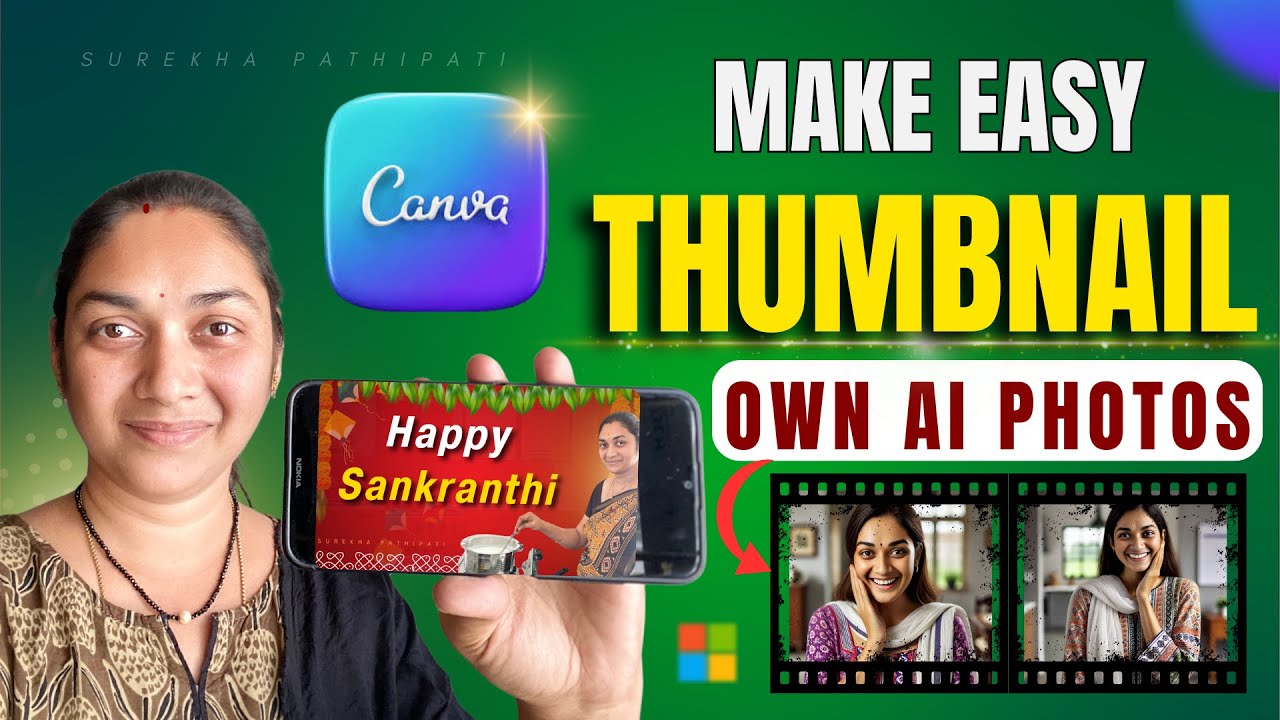 EASY THUMBNAIL in mobile and own AI PHOTOS @surekhapathipati