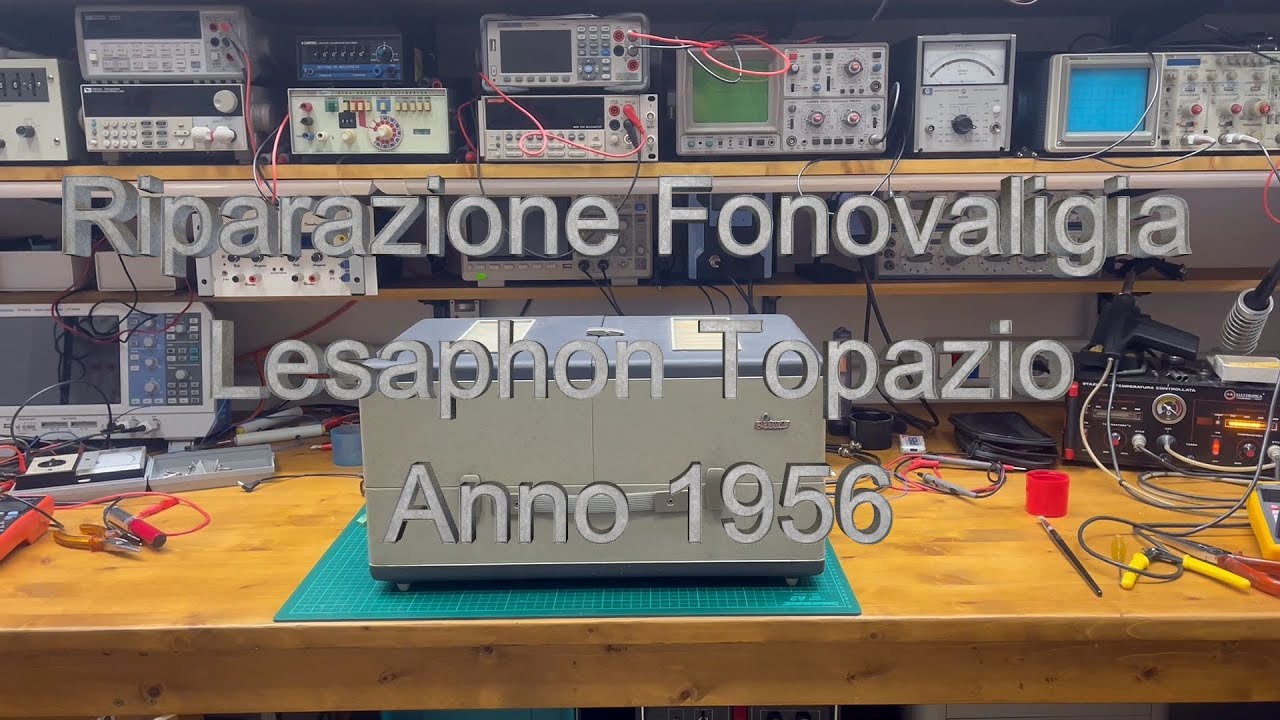 003 Riparazione Lesaphon Topazio 1956 Fonovaligia a Valvole  (video completo) #vintage #audio