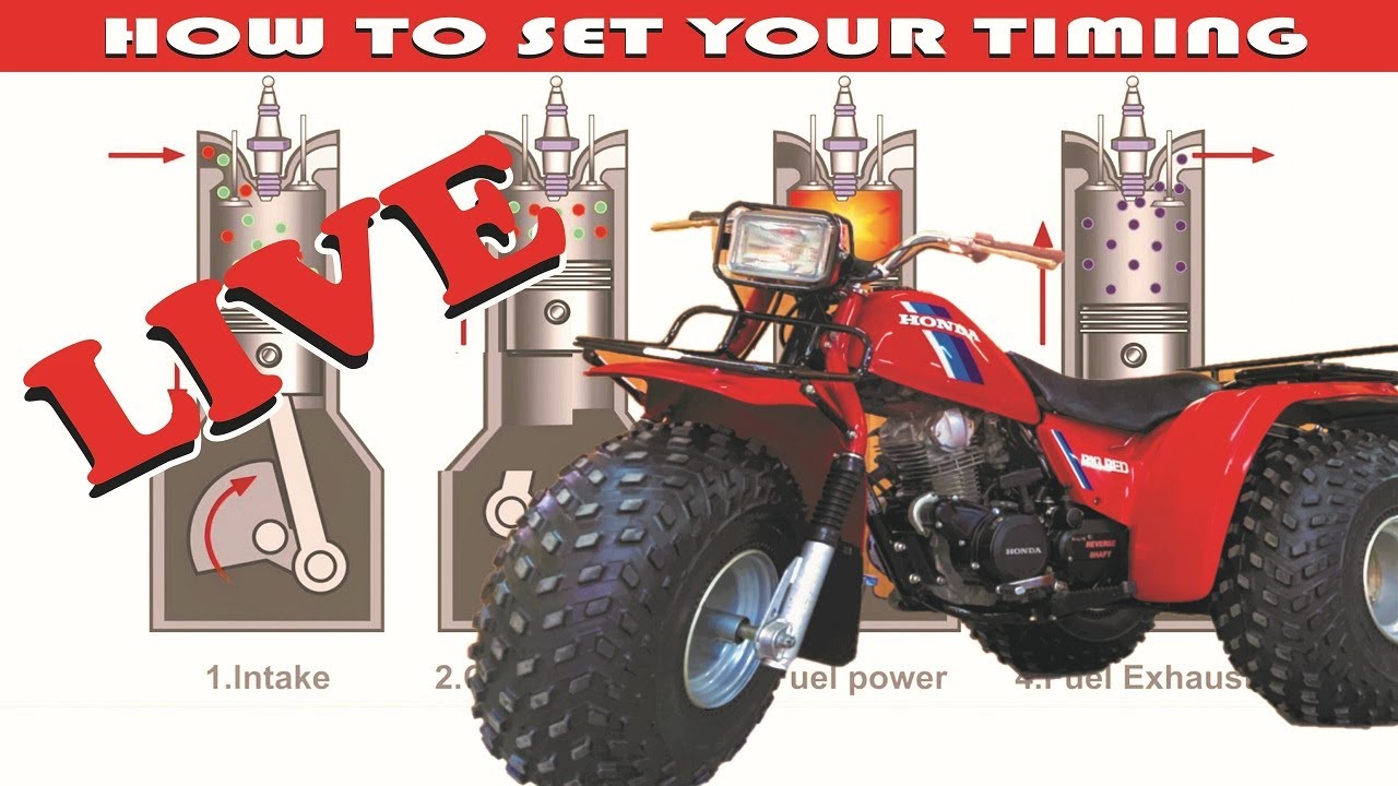 How To Set The Timing on your 3 wheeler- 185, 185s, 200, 200s, 200e, 200es, 200m and 200x