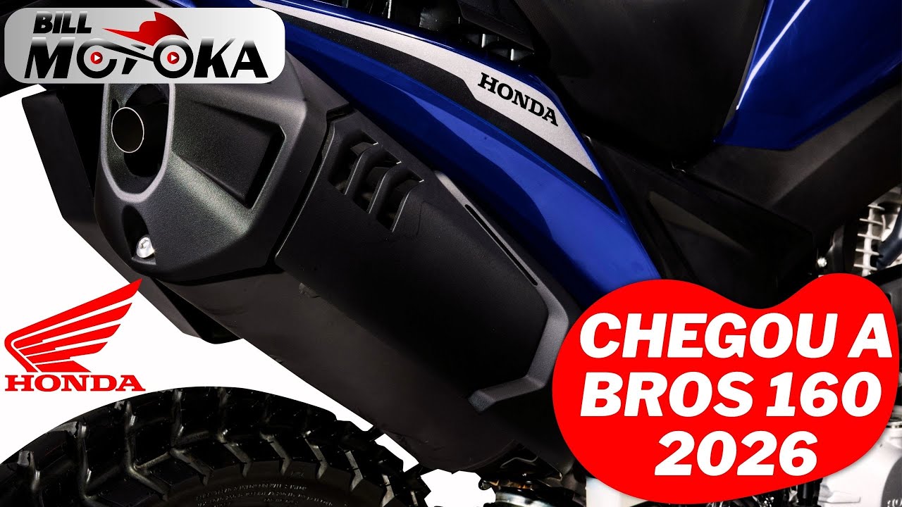 Oficial: Veja como ficou a HONDA BROS 160 2026, a TRAIL mais vendida da Honda no Brasil 