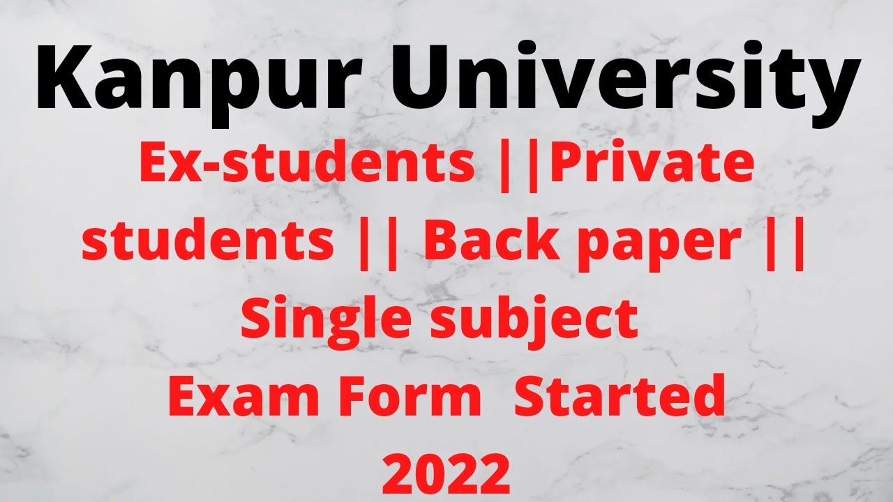 csjmu online  ex-students, private , private single subject, back paper (Regular/Private)exam form