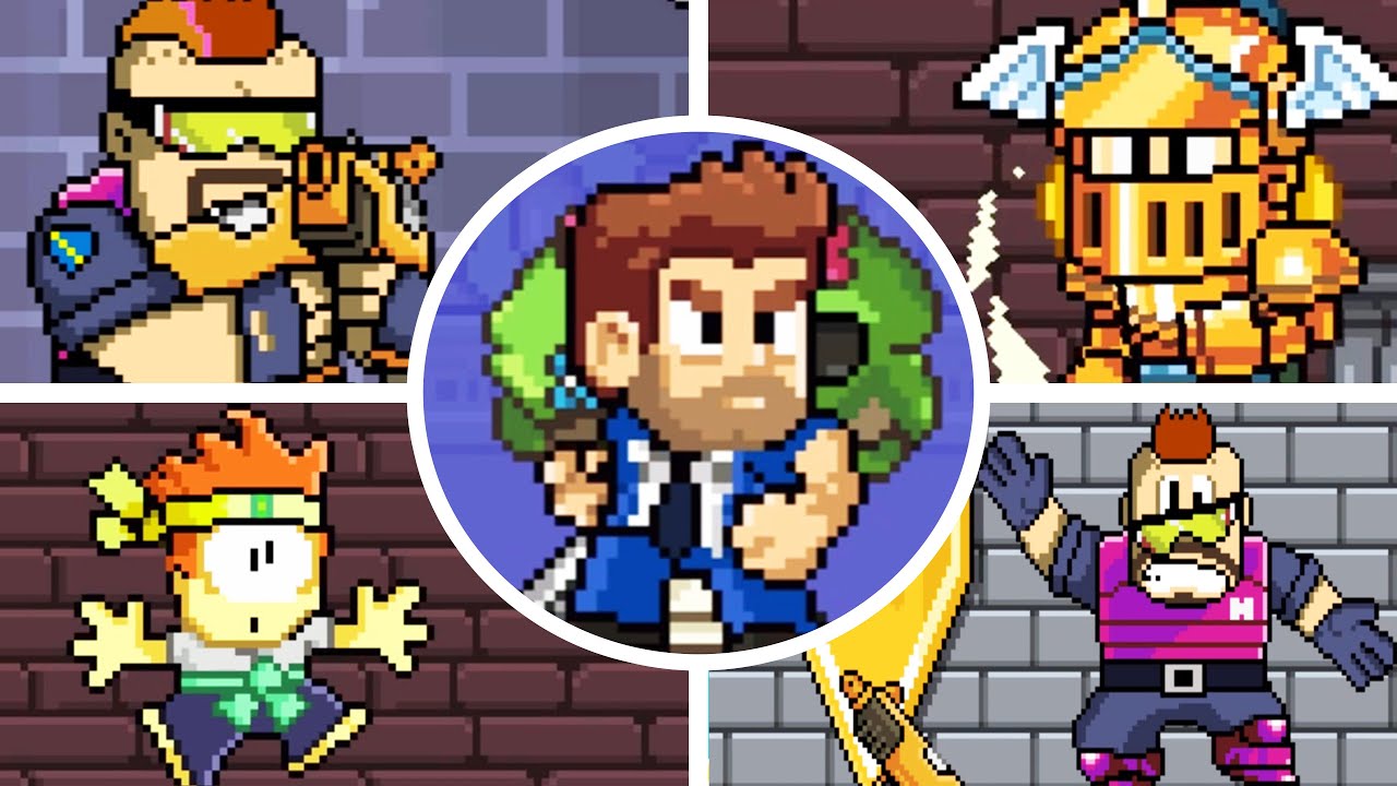 Dan The Man - Knight Adventure + Knight Event (ALL BOSSES - NO DAMAGE).