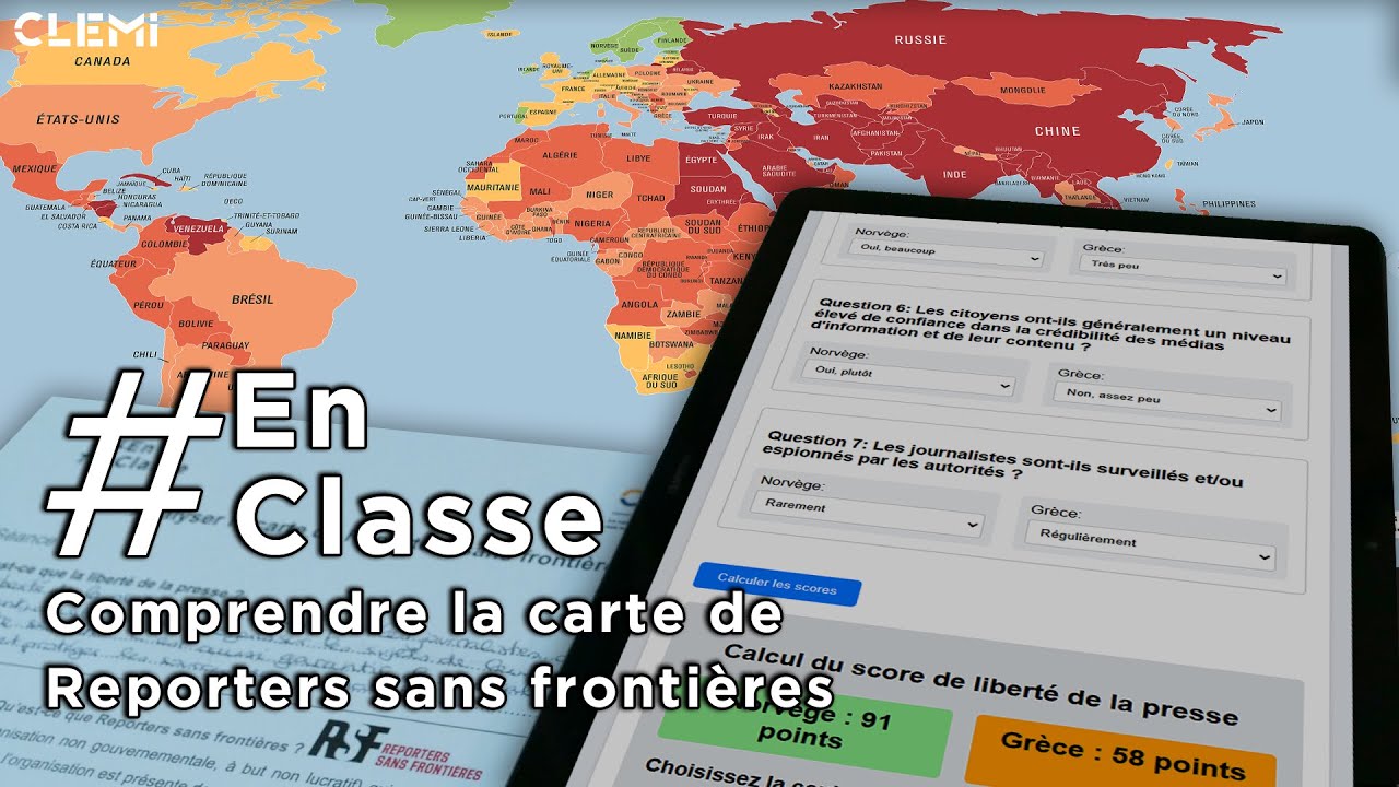 Comprendre la carte de Reporters sans fronti&egrave;res