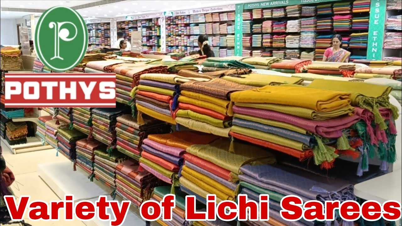 Pothys Oppanakara Street Coimbatore ன் Variety Of Lichi Sarees New Arrival ✨ Online Available 🌹