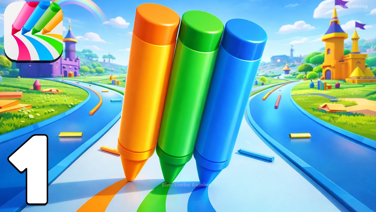 ✏️Pencil Rush 3D Gameplay Walkthrough Part 1 - Addictive Color Run Challenge (Android, iOS)
