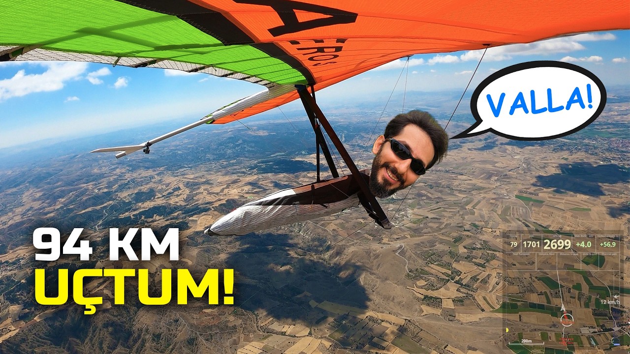 94 KM MOTORSUZ UÇTUM! 😱 - Yelkenkanat