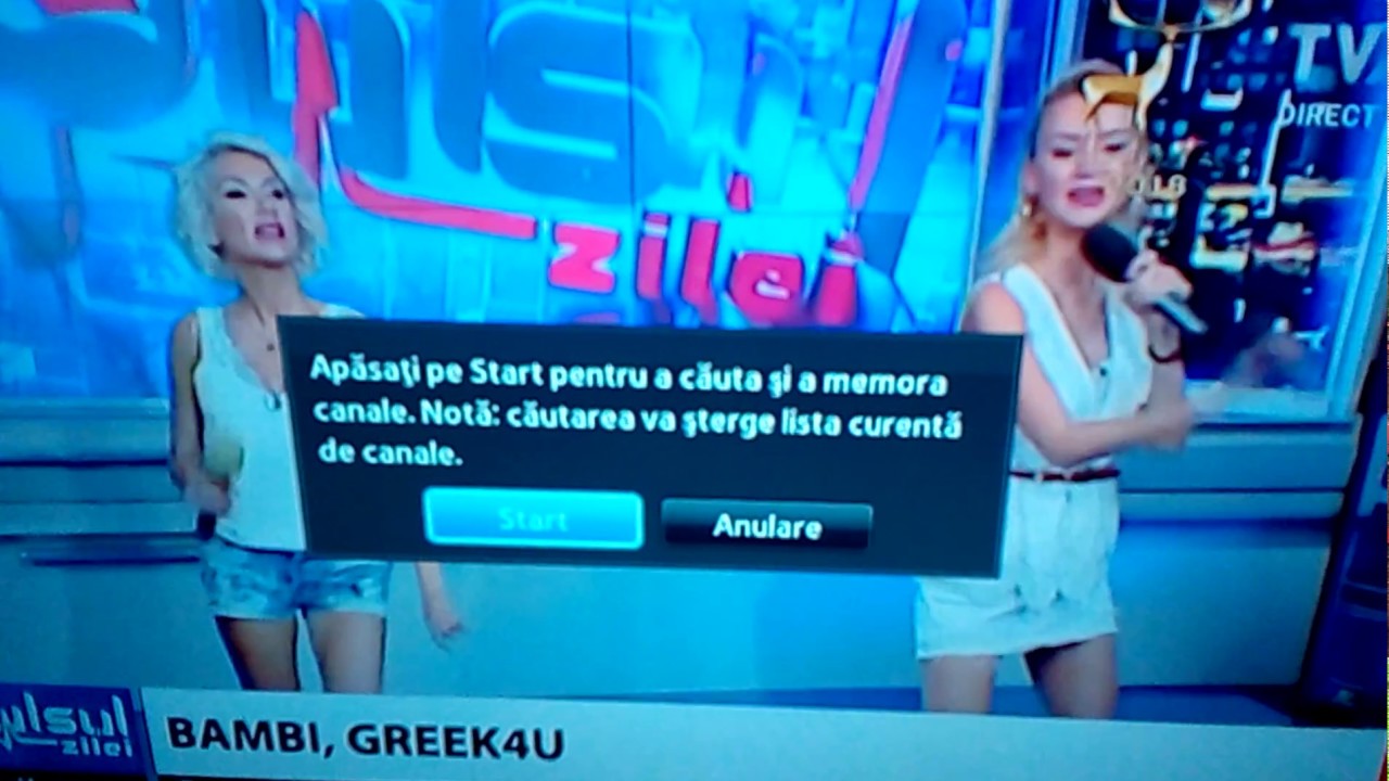 Cautare canale tv digitale, hd si analogice pe un televizor Led Samsung la cablu Digi