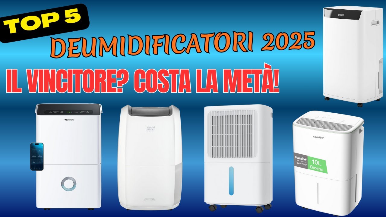 Deumidificatore 100€ vs 300€: Quale Scegliere? | I 5 Migliori Deumidificatori del 2025