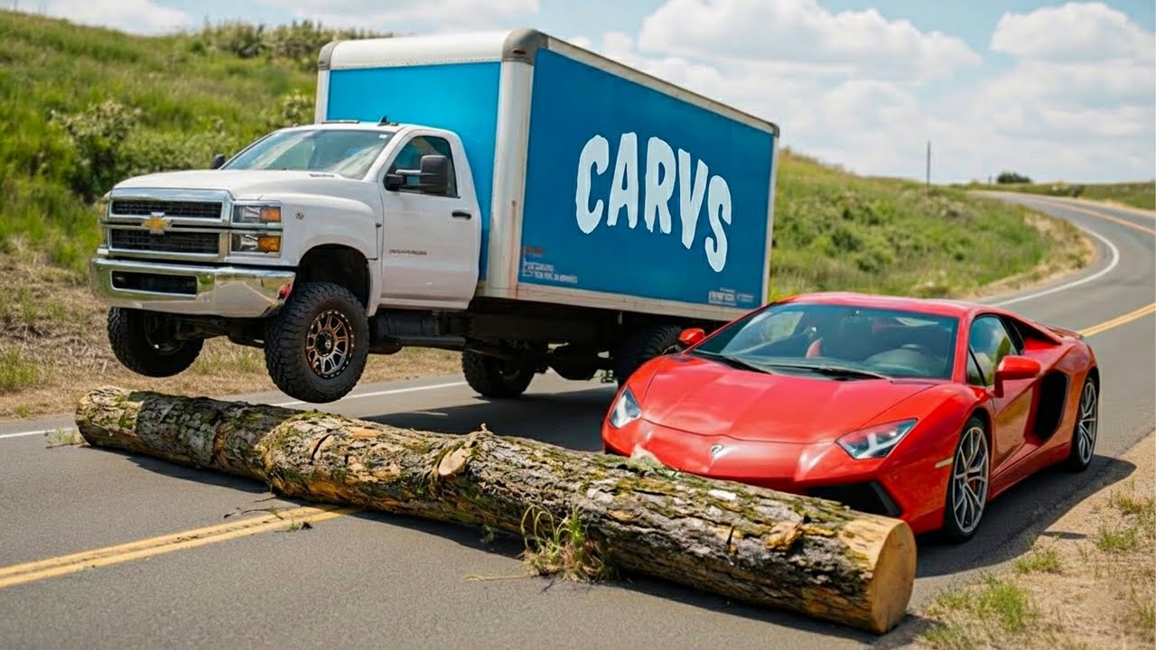 Cars vs Fallen Tree Challenge #1 in BeamNG Drive!