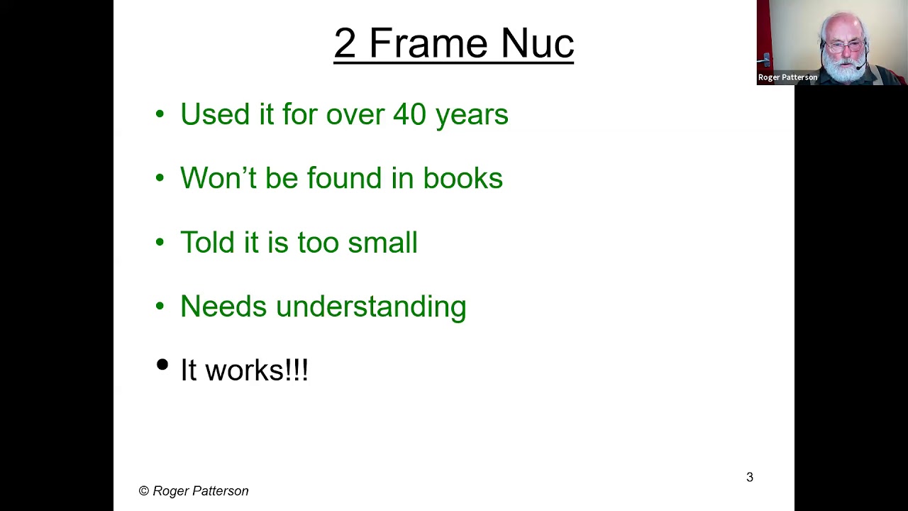 BIBBA Webinar   The 2 Frame Nuc