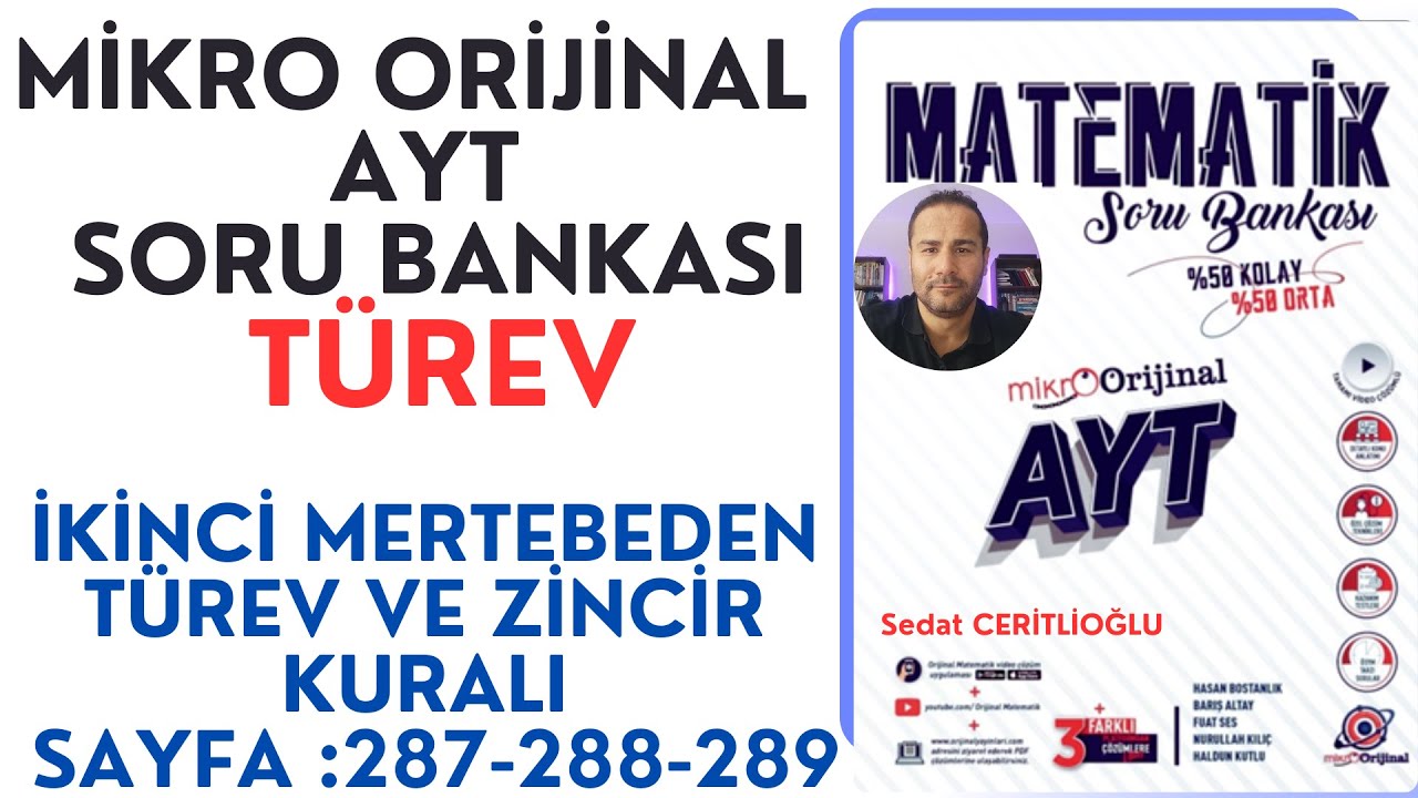 TÜREV | MİKRO AYT SORU BANKASI SYF:287-288-289 | #orijinalmatematik  #mikroorijinal # yks2025